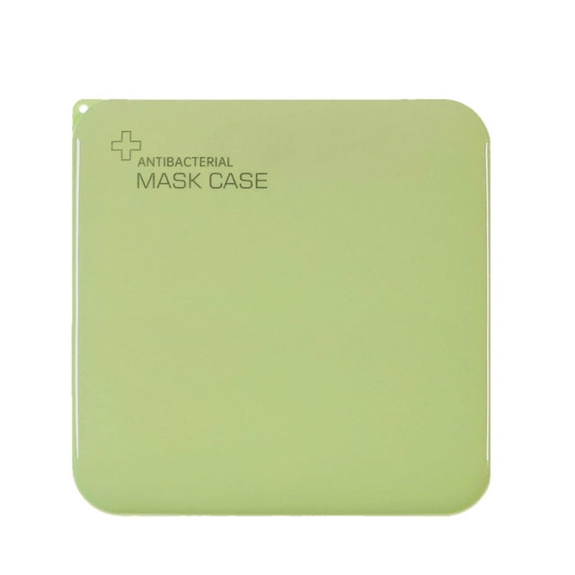 Mouth Cover Storage Single Use Mouth Cover PP Organizer Case Portable Box, Non-transparent, Green