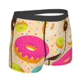 thumbnail image 3 of Balery Donuts Men's Boxer Briefs, Soft and Breathable Cotton Underwear with nylon Waistband-Small, 3 of 9