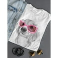 thumbnail image 3 of Cute Hipster Baby Dog In Glasses T-Shirt Women -Image by Shutterstock, Female XX-Large, 3 of 4