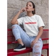 thumbnail image 2 of More Love Love More Red Logo Women White T-Shirt, Female XX-Large, 2 of 4