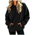 thumbnail image 3 of Sweatshirts for Women Crew Neck Long Sleeve Tunic Top Warm Oversized Pullover for Daily Wear & Loungewear, 3 of 7