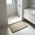 thumbnail image 4 of Bathroom Carpet Mat with Non-Slip Rubber Backing, Absorbent Machine Washable Floor Mat, 60 x 40 cm, Black/Blue/Yellow, 4 of 6