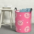 thumbnail image 6 of Susaid Cartoon Pigs and Hearts Print Waterproof Oxford Cloth Storage Circular Laundry Hamper BasketCapacity for Home-, 6 of 6
