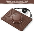 thumbnail image 3 of Rugged Kid Proof Case for iPad 9th/8th/7th Generation, Heavy Duty Protection Shockproof 360° Swivel Ring Stand Handle Case Cover with Shoulder Strap for iPad 10.2 2021/2020/2019, Chocolate, 3 of 21