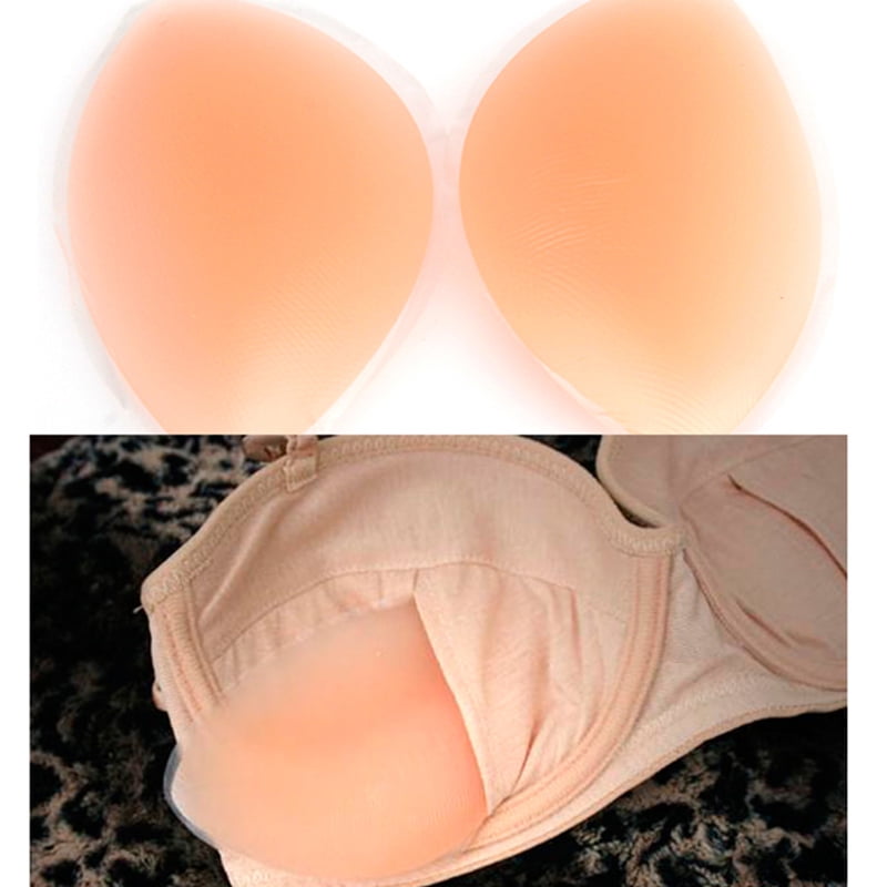 Silicone Bra Pad, 1 Pair Push-up Breast Pads Cleavage Enhancer Swimsuit,  Bikini Bra Inserts Pad, Nude S 