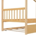 thumbnail image 6 of Sailvan Twin Size Wooden House Bed with Twin Size Trundle, 6 of 8