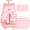 3PCS Pink Rolling Backpack, variant on Rolling Clear Backpack for Girls Women, Heavy Duty PVC Transparent Bookbag, See Through Wheeled Bookbag with Lunch Box for Teens Elementary Travel - Black