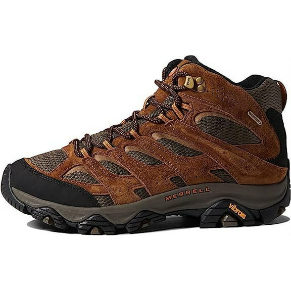 Merrell J035839 Moab 3 Mid Waterproof Hiking Boots for Men - Earth - 8M