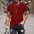 thumbnail image 2 of Nmnitkp Tshirts Shirts for Men High-Quality Fabric Mens T-shirts New Design Short Sleeve T-Shirts Crew Neck Slim Fit Stretch Pullover Sweater Casual Mens Shirts, 2 of 6