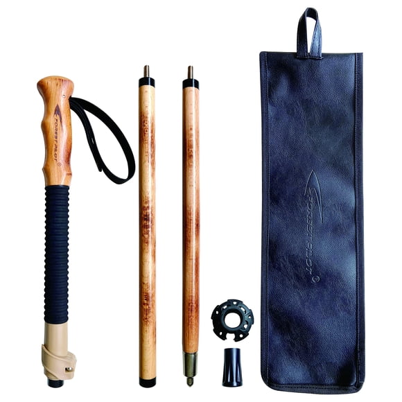 Bastón de trekking FOREST PILOT, de madera de haya, ajustable