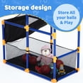 thumbnail image 2 of Yeshouse juego de baloncesto arcade 2 en 1 para niños, con 4 pelotas, 6 pelotas adhesivas y diana, altura ajustable, rampa de retorno, ideal para interior y exterior, 2 of 6