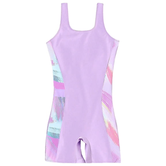 RFQWOVSR Big Girls One Piece Swimsuit Sleeveless Solid Color Spaghetti Strap Swim Shorts Bathing Suit for Beach Summer Size 12 Years