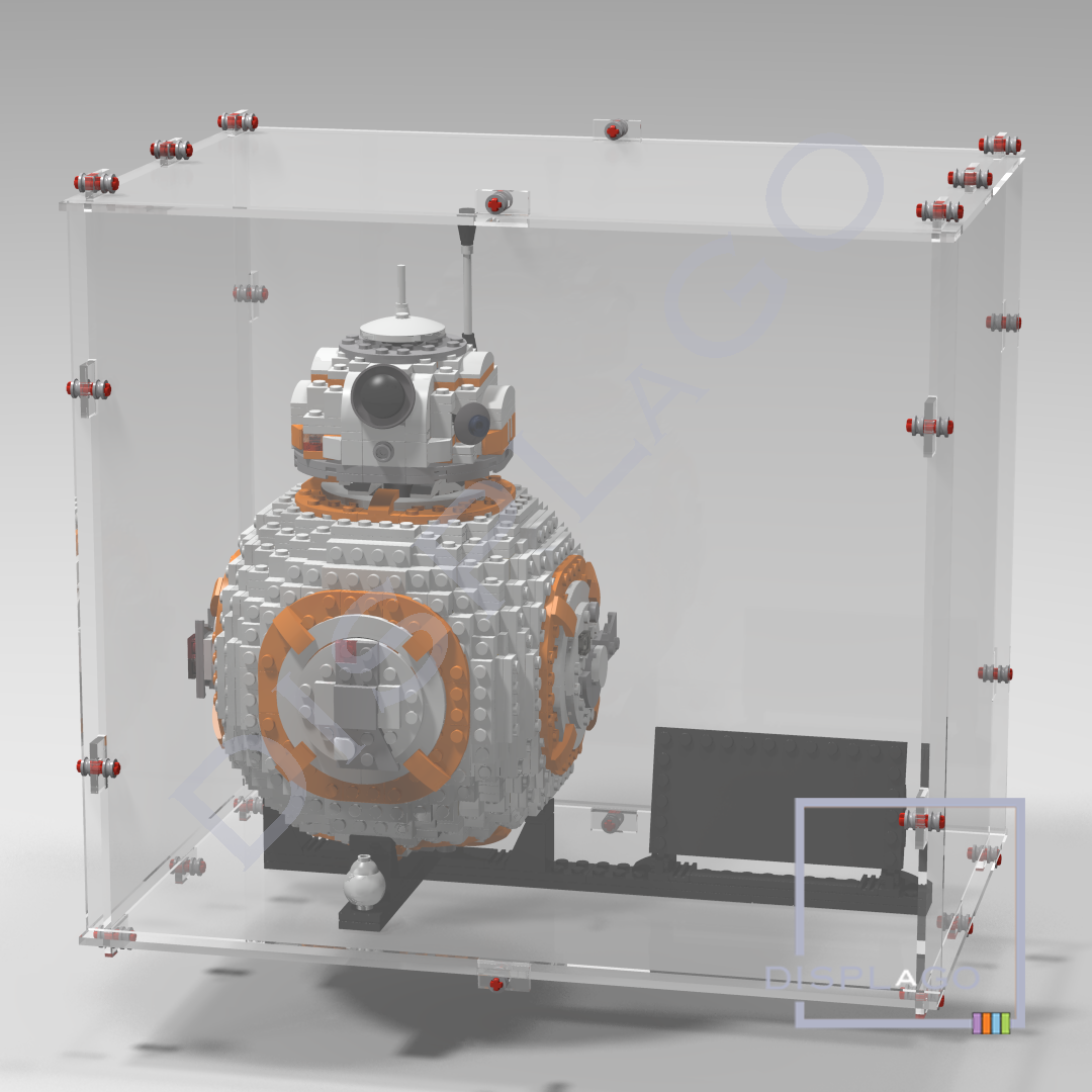 Display Case for LEGO® #75187 UCS BB-8. Display case for minifigures. Star Wars® display case. Compatible LEGO® display