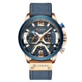 thumbnail image 2 of Curren / Karien new 8329 men's watch business belt watch calendar men's watch six-pin quartz watch gold gram black, 2 of 5