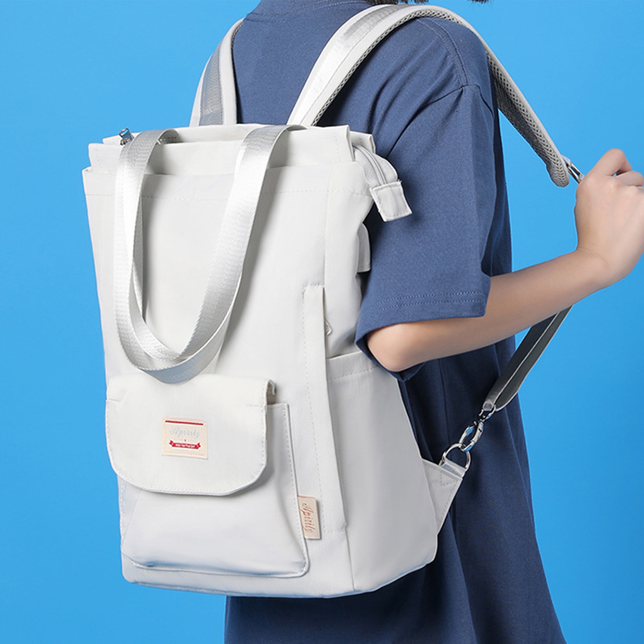 Laptop Backpack for 15.6 inch Tote Backpacks School Bookbag for College Student with USB Charging Port Daypack for Women Men, Work Travel, Grey