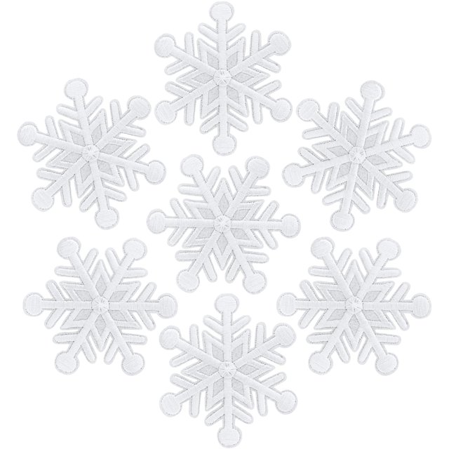 Parche Aplicado de Tela GUYI 12 piezas Copo de Nieve para Planchar