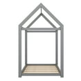 thumbnail image 5 of Euroco Contemporary Pine Wood Canopy Bed, Twin, Gray, 5 of 9