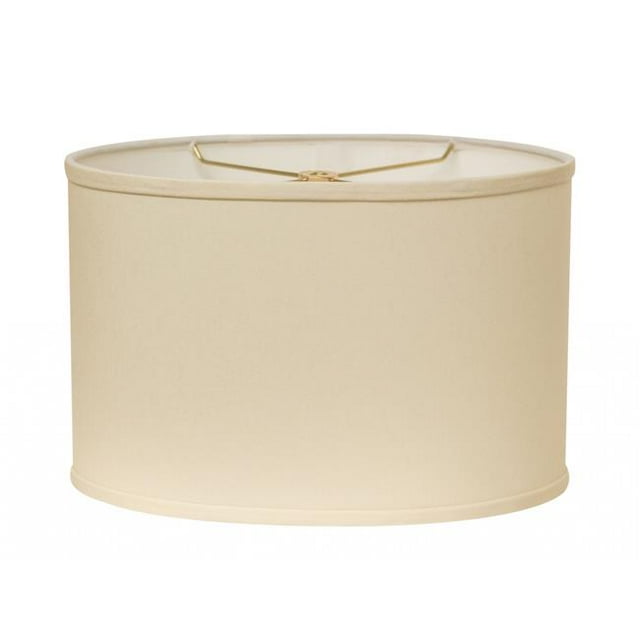 HomeRoots 470200 Abat-Jour Ovale 12 Po. Sans Slub - Ivoire