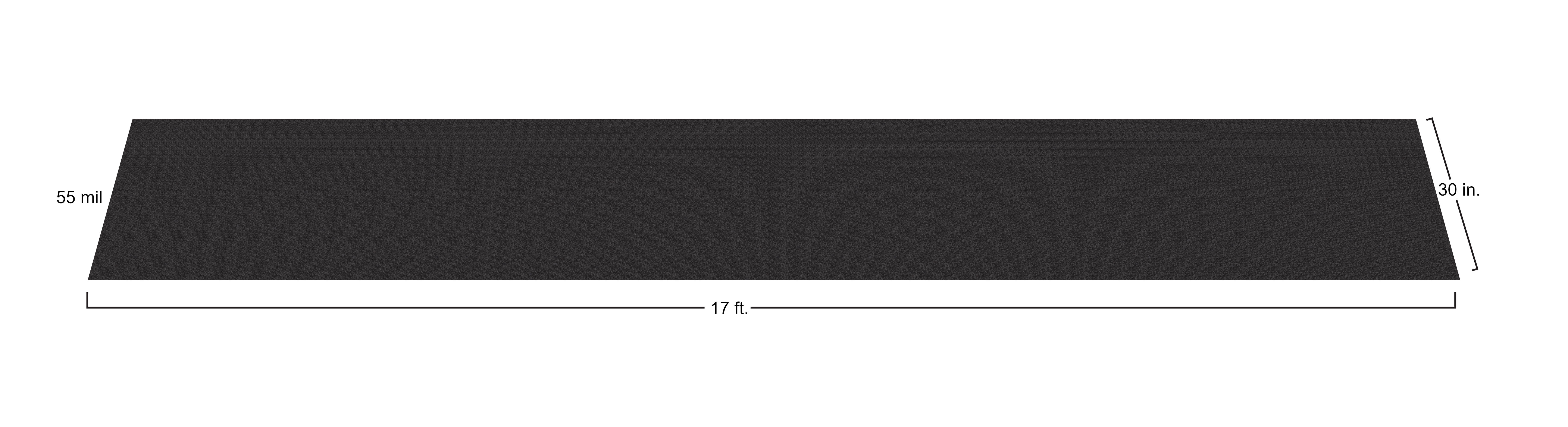 G-Floor 30 in. x 17 ft. Levant Vinyl Garage Runner - Midnight Black
