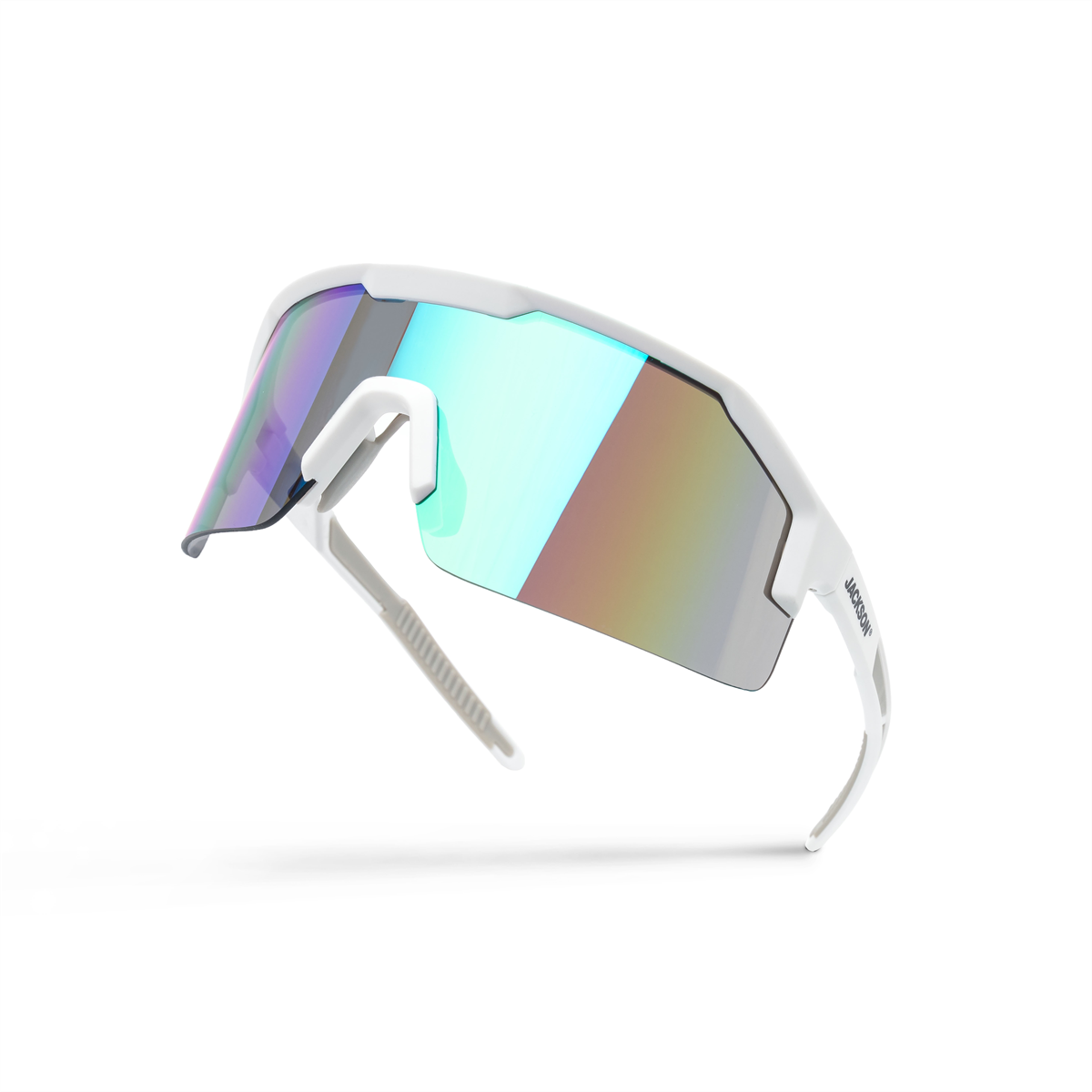 Jackson Safety Safety Glasses - MAXVIEW+ Series - Blue/Green Mirror Lens - White Frame - Hardcoat Anti-Scratch
