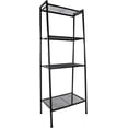 thumbnail image 5 of Knocbel 4 Tiers Metal Freestanding Bookshelf Ladder Design Storage Shelf for Organization of Decorations Books Pottings, Perfect for Lving Room Bedroom, 23.62"W x 13.78"D x 57.87"H Black, 5 of 9