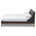 thumbnail image 3 of Baxton Studio Louvain Contemporary/Modern Rubberwood Tufted Platform Bed, Full, Dark Gray/Brown, 3 of 7