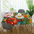 thumbnail image 3 of Yayeee Tablecloths 60" x 120" Rectangle Wrinkle Resistant Party Table Cover, Pink Floral Tomatoes, 3 of 8