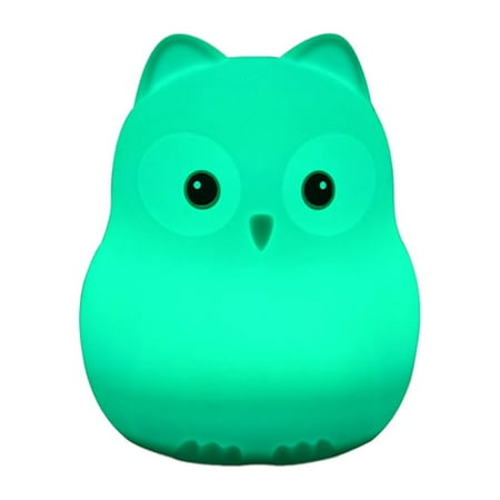 

Owl Silicone Night Light 7 Multi-color LEDs USB Rechargeable Lovely Colorful Nightlight for Kids Bedroom Living Room
