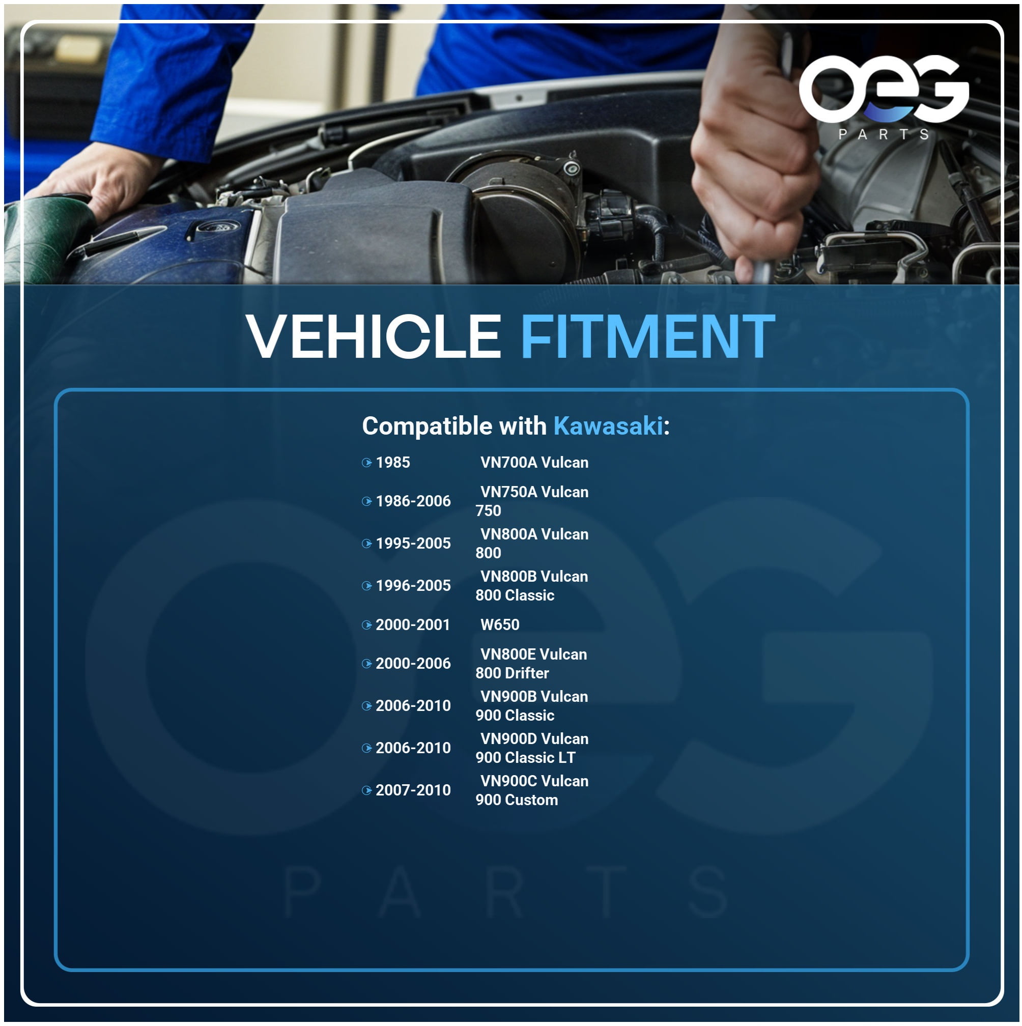 OEG Parts New 12V CCW Starter For Kawasaki Street Motorcycle VN750A Vulcan 750 1999-2006 21163-1319 SM13501 SMU0126 SMU0183 90-18834 S-18834 410-58048 KW2-0058R ME1514-NA 71-933-01N 18834