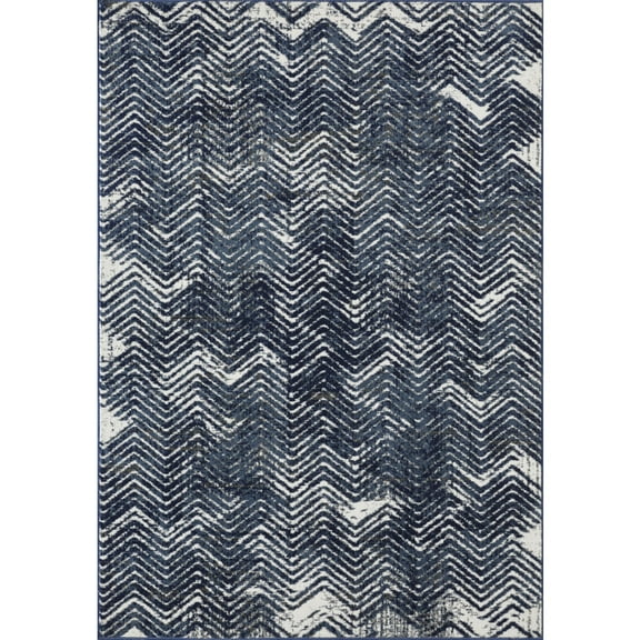 Loomaknoti Aysal Armelar 3' x 5' Grey Chevron Indoor   polypropylene Accent Rug