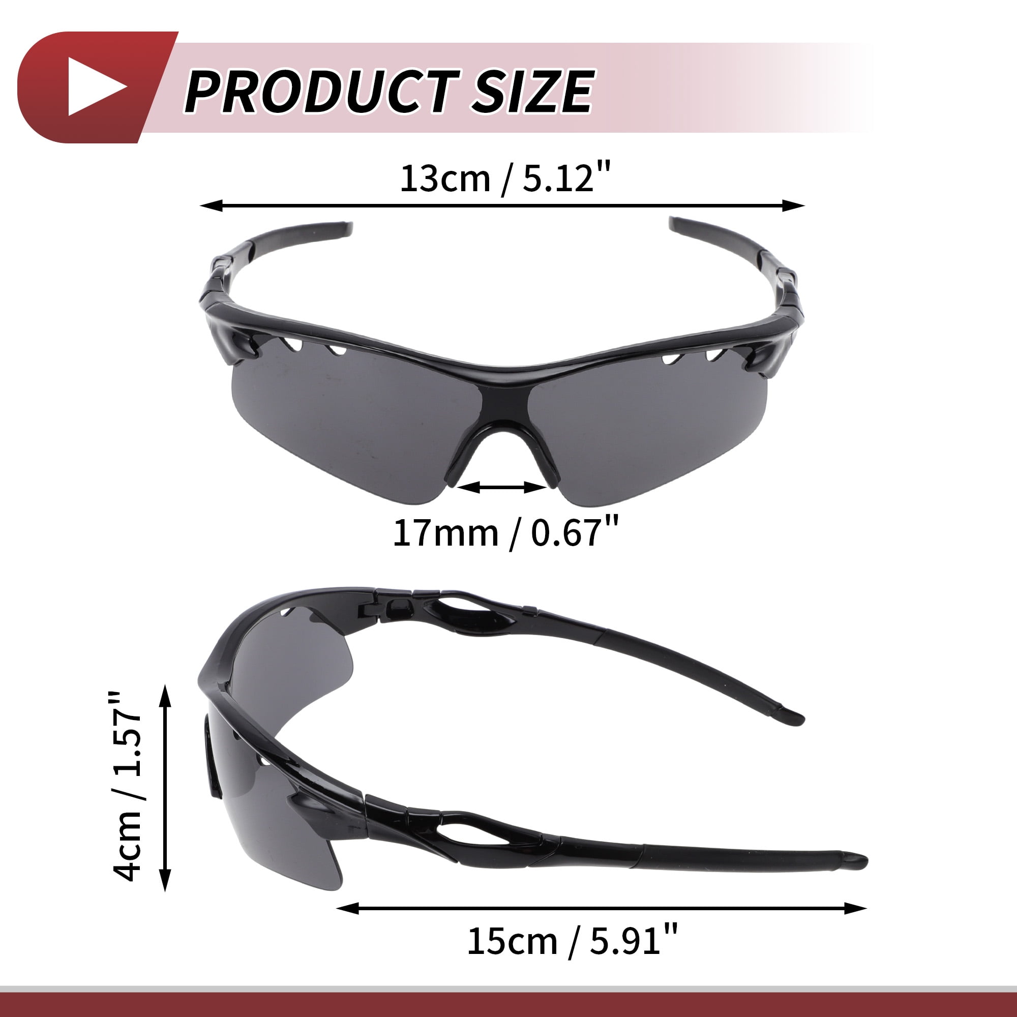 Unique Bargains 1 Set Motorcycle Riding Goggles PC Tri-acetel Cellulose PC Outdoor Sports Sunglasses for Motocross Dirt Bike ATV Dark Gray Lens Bright Black Frame