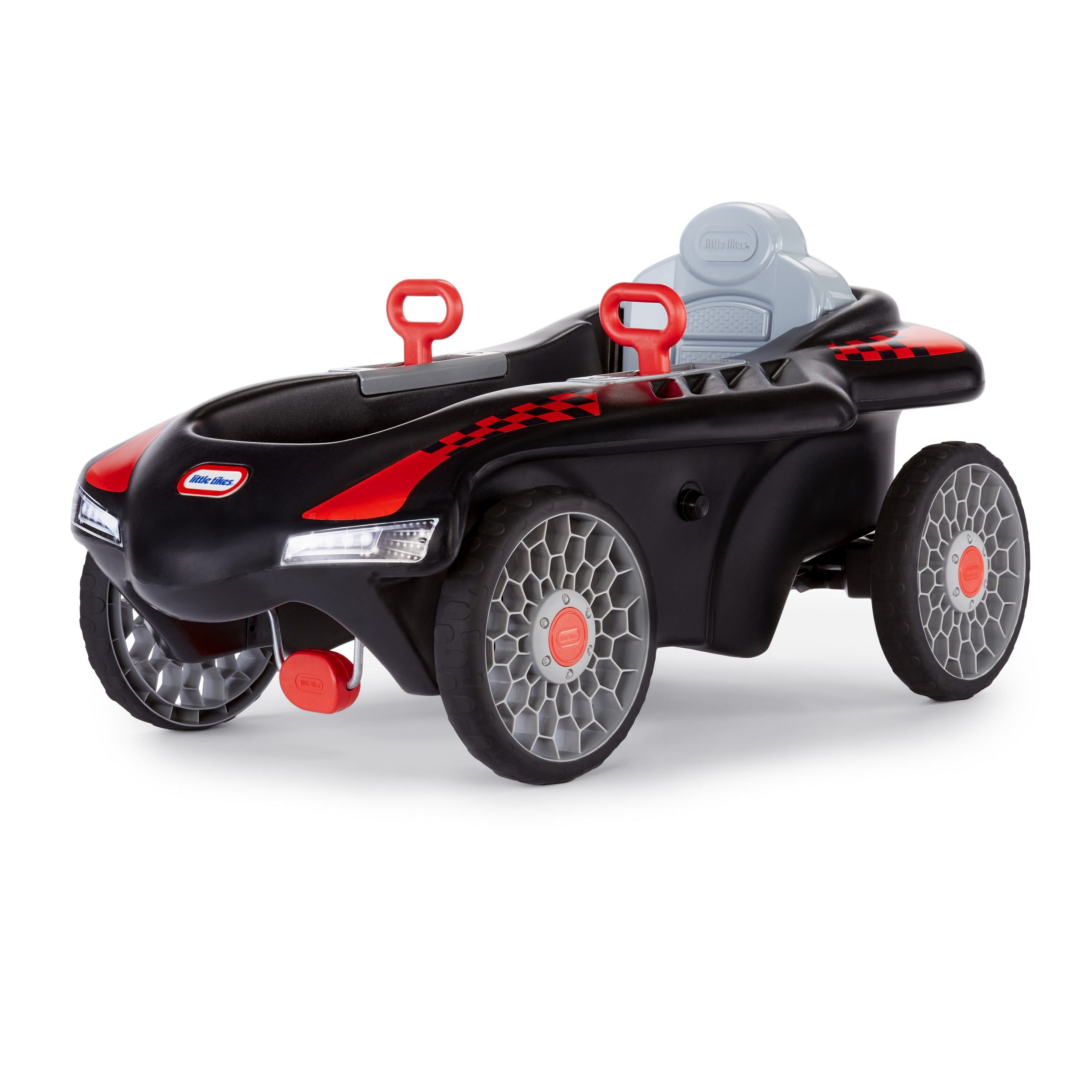 Little Tikes Jett Car Racer Ride-on Pedal Car in Black and Red, Adjustable  Seat Back, Dual Handle Rear Wheel Steering - For Kids Boys Girls Ages 3 to  7 Years Old - Walmart.com
