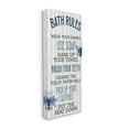 thumbnail image 3 of Stupell Industries Bathroom Rules Striped Floral List Graphic Art Gallery Wrapped Canvas Print Wall Art, Design by Kim Allen, 3 of 7