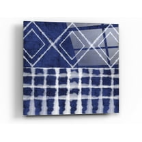 Epic Art 'Blue Shibori D' by Linda Woods, Acrylic Glass Wall Art, 24"x24"