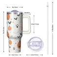 thumbnail image 2 of Halloween Tumbler 40 oz with Handle and Straw Skeleton Ghost Tumbler Spooky Halloween Gifts Insulated Travel Mug Water Bottle, 2 of 5
