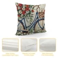 thumbnail image 5 of SHANXI Vintage Bicycle and Floral Pillowcase - Design for Home Decor  22x22in, 5 of 6