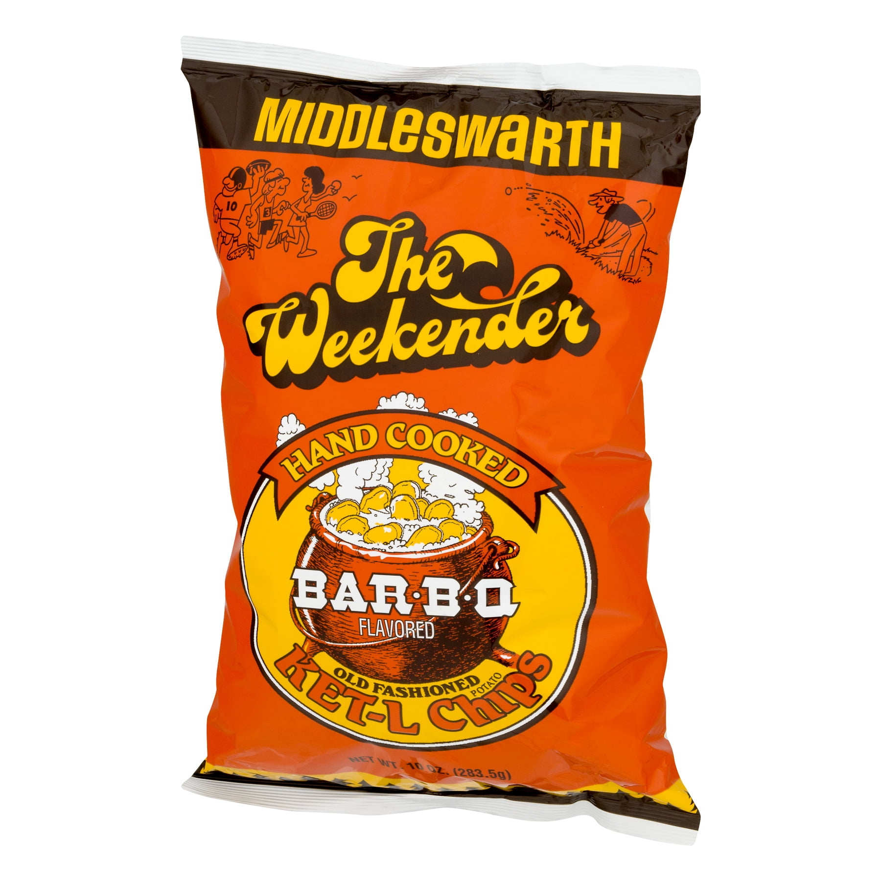 Middleswarth The Weekender Hand Cooked Bar. B. Q Old Fashioned Ket L Chips, 10 Oz.