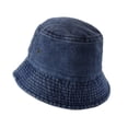 thumbnail image 2 of Fisherman Hat Vintage Foldable Denim Simple Style Bucket Hat for Men, 2 of 8