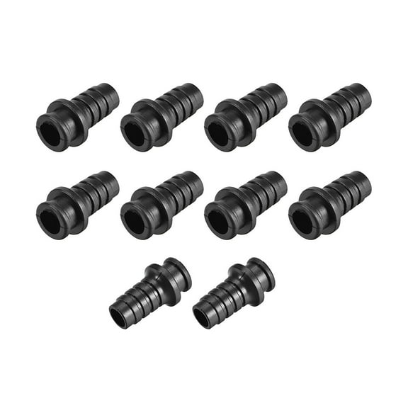 Strain Relief Boots 26mm Cord Protector Cover Sleeve for 2 AWG Electrical Cable Black 10Pcs