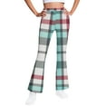 thumbnail image 3 of Frostluinai Yoga Flare Pants for Girl Fleece Lined Plaid Bell Bottoms High Waist Warm Gym Bootcut Pants Warm Winter Leggings 5-16Y, 3 of 7