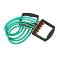 thumbnail image 4 of Expansor de pecho de cinco bandas de goma con cable de alta resistencia para gimnasio, fitness, entrenamiento deportivo, color verde., 4 of 9