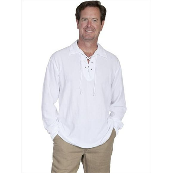 Cantina 100 Percent Cotton Mens Shirt, White - Large