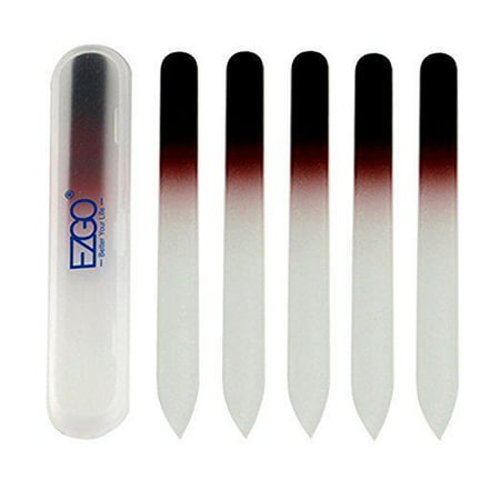 6 Pack Beauty Double Sided Crystal Glass Nail File With Travel Plastic (Best Crystal Nail File)