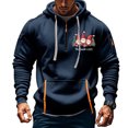 thumbnail image 1 of Sudadera con capucha para hombre, informal, con estampado, deportiva, de manga larga, blusa de poliéster, 1 of 4
