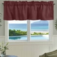 thumbnail image 6 of Pure Oxblood Red Kitchen Valances for Windows, Contemporary Solid Color Minimalist Art Bathroom Window Valances 54x18 Inch Rod Pocket Window Treatments Valance Curtains for Living Room Bedroom Decor, 6 of 9
