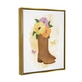 thumbnail image 4 of Stupell Industries Blooming Country Boots Botanical & Floral Painting Gold Floater Framed Canvas Art Print Wall Art, 17 x 21, 4 of 10