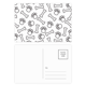 thumbnail image 1 of Dibujo de linea proteger huesos Paw Prints animal perro mascota amante Set cumpleaños gracias tarjeta postal correo lado 20pcs, 1 of 3