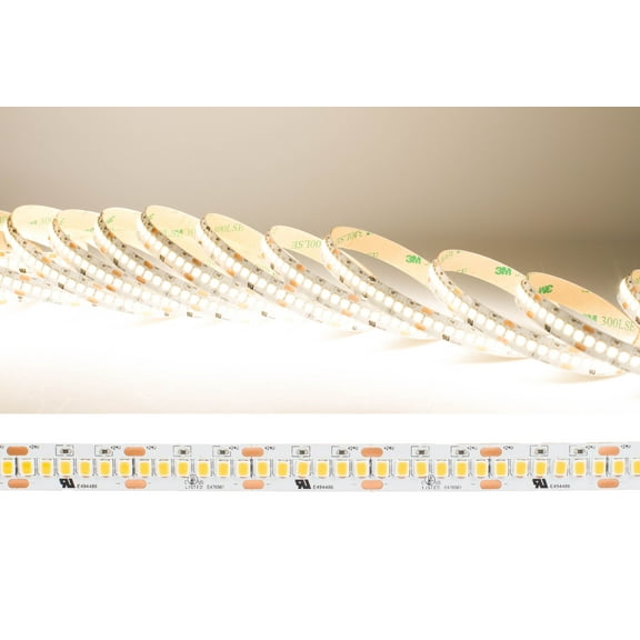 LEDUPDATES 95 CRI LED STRIP Light 1200 LED chip per roll Highest Brightness 2835 LED chip 4000K + 24v 150w UL Listed Power Supply