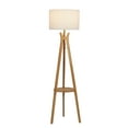 thumbnail image 4 of Better Homes & Gardens 63" Natural Wood Tripod Floor Lamp with Pleated Shade, 4 of 10