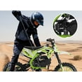 thumbnail image 3 of Xnigf 49cc Gas Powered Dirt Bike, 2-Stroke Mini Motorcycle for Youth Beginners, Off-Road Motocross Bike with Front & Rear Disc Brakes, Green, 3 of 8